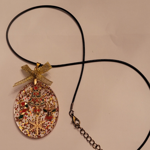 Handmade Sparkly Holiday Necklace - Picture 3 of 3